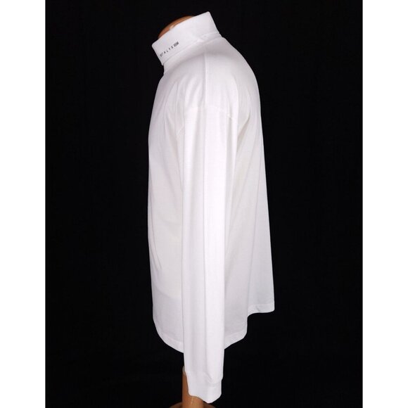 1017 ALYX 9SM Logo-Print Jersey Rollneck T-Shirt Size M Mens White $180 - Picture 5 of 16